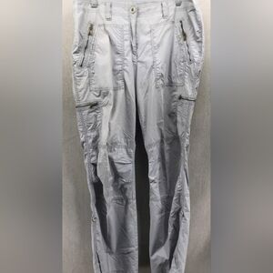 Michael Kors 14W (Long) Women's Light Gray Cargo Pants